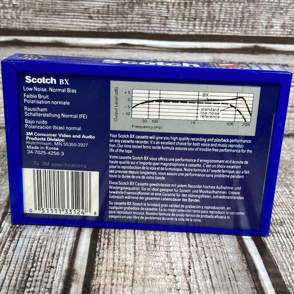 Lot of 6 SCOTCH BX 90 Blank Audio Cassette Tapes + BONUS MEMOREX dbs 60 NEW - Picture 6 of 6